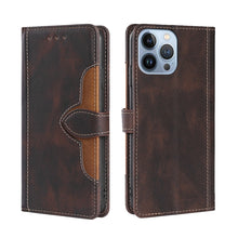 Load image into Gallery viewer, Skin Feel Magnetic Buckle Leather Phone Case, For iPhone 14, For iPhone 14 Plus, For iPhone 14 Pro, For iPhone 14 Pro Max