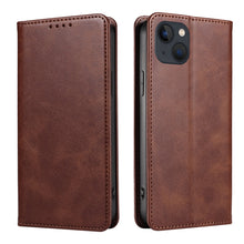 Load image into Gallery viewer, Calf Texture Magnetic Flip Leather Phone Case, For iPhone 14, For iPhone 14 Plus, For iPhone 14 Pro, For iPhone 14 Pro Max