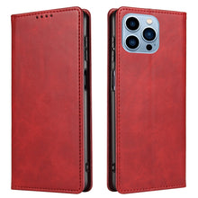 Load image into Gallery viewer, Calf Texture Magnetic Flip Leather Phone Case, For iPhone 14, For iPhone 14 Plus, For iPhone 14 Pro, For iPhone 14 Pro Max