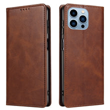 Load image into Gallery viewer, Calf Texture Magnetic Flip Leather Phone Case, For iPhone 14, For iPhone 14 Plus, For iPhone 14 Pro, For iPhone 14 Pro Max