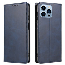 Load image into Gallery viewer, Calf Texture Magnetic Flip Leather Phone Case, For iPhone 14, For iPhone 14 Plus, For iPhone 14 Pro, For iPhone 14 Pro Max
