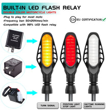 Load image into Gallery viewer, 4 PCS Modified Motorcycle 16LEDs Brake Turn Tail Light, Smoked Shell