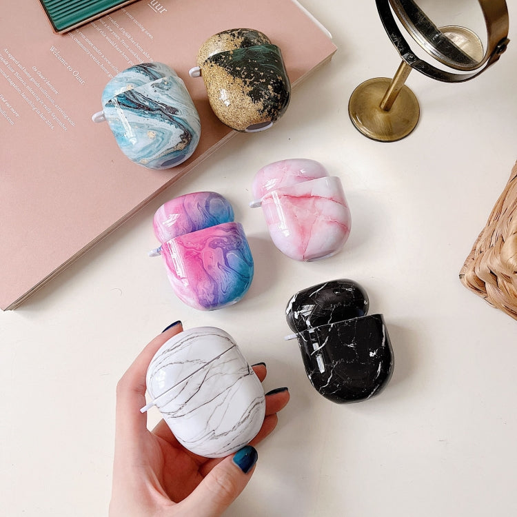 Marble Texture PC Glossy Earphone Protective Case