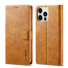 Load image into Gallery viewer, LC.IMEEKE Calf Texture Horizontal Flip Leather Case, For iPhone 14, For iPhone 14 Plus, For iPhone 14 Pro, For iPhone 14 Pro Max