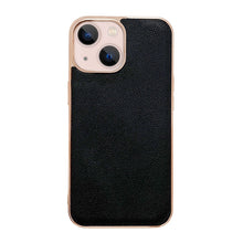 Load image into Gallery viewer, Genuine Leather Luolai Series Nano Electroplating Phone Case, For iPhone 14, For iPhone 14 Plus, For iPhone 14 Pro, For iPhone 14 Pro Max, For iPhone 13, For iPhone 13 Pro, For iPhone 13 Pro Max