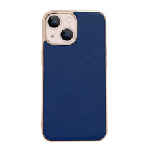 Load image into Gallery viewer, Genuine Leather Luolai Series Nano Electroplating Phone Case, For iPhone 14, For iPhone 14 Plus, For iPhone 14 Pro, For iPhone 14 Pro Max, For iPhone 13, For iPhone 13 Pro, For iPhone 13 Pro Max