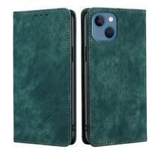 Load image into Gallery viewer, RFID Anti-theft Brush Magnetic Leather Phone Case, For iPhone 14, For iPhone 14 Plus, For iPhone 14 Pro, For iPhone 14 Pro Max