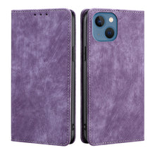 Load image into Gallery viewer, RFID Anti-theft Brush Magnetic Leather Phone Case, For iPhone 14, For iPhone 14 Plus, For iPhone 14 Pro, For iPhone 14 Pro Max