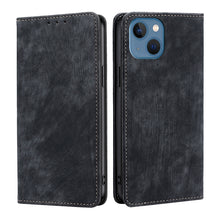 Load image into Gallery viewer, RFID Anti-theft Brush Magnetic Leather Phone Case, For iPhone 14, For iPhone 14 Plus, For iPhone 14 Pro, For iPhone 14 Pro Max