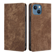 Load image into Gallery viewer, RFID Anti-theft Brush Magnetic Leather Phone Case, For iPhone 14, For iPhone 14 Plus, For iPhone 14 Pro, For iPhone 14 Pro Max