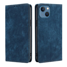 Load image into Gallery viewer, RFID Anti-theft Brush Magnetic Leather Phone Case, For iPhone 14, For iPhone 14 Plus, For iPhone 14 Pro, For iPhone 14 Pro Max