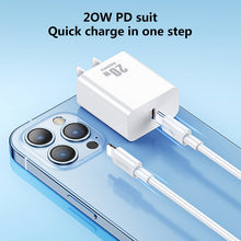 Load image into Gallery viewer, REMAX RP-U5 Extreme 2 Series 20W PD Charger + 1m USB-C / Type-C to 8 Pin Fast Charge Data Cable Set, CN Plug, EU Plug, US Plug