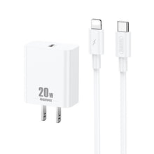Load image into Gallery viewer, REMAX RP-U5 Extreme 2 Series 20W PD Charger + 1m USB-C / Type-C to 8 Pin Fast Charge Data Cable Set, CN Plug, EU Plug, US Plug