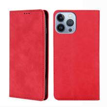 Load image into Gallery viewer, Skin Feel Magnetic Leather Phone Case, For iPhone 14, For iPhone 14 Plus, For iPhone 14 Pro, For iPhone 14 Pro Max
