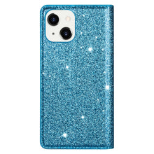 Load image into Gallery viewer, Ultrathin Glitter Magnetic Horizontal Flip Leather Case with Holder &amp; Card Slots, For iPhone 14, For iPhone 14 Max, For iPhone 14 Pro, For iPhone 14 Pro Max