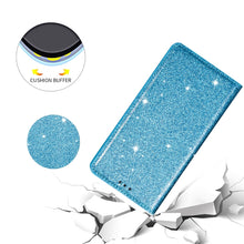 Load image into Gallery viewer, Ultrathin Glitter Magnetic Horizontal Flip Leather Case with Holder &amp; Card Slots, For iPhone 14, For iPhone 14 Max, For iPhone 14 Pro, For iPhone 14 Pro Max