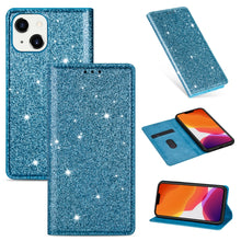 Load image into Gallery viewer, Ultrathin Glitter Magnetic Horizontal Flip Leather Case with Holder &amp; Card Slots, For iPhone 14, For iPhone 14 Max, For iPhone 14 Pro, For iPhone 14 Pro Max