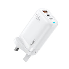 Load image into Gallery viewer, REMAX RP-U55 Territory Series 65W USB+Dual USB-C / Type-C Interface Fast Charger, EU Plug, UK Plug, CN Plug