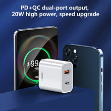 Load image into Gallery viewer, REMAX RP-U68 Speedy Series 20W USB+USB-C/Type-C Interface Fast Charger, CN Plug, EU Plug, UK Plug, US Plug