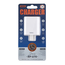 Load image into Gallery viewer, REMAX RP-U70 Jane Series 20W USB-C/Type-C PD Fast Charger, CN Plug, UK Plug, US Plug