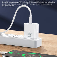 Load image into Gallery viewer, REMAX RP-U82 30W USB+USB-C/Type-C Dual Interface Fast Charger, CN Plug, UK Plug, US Plug