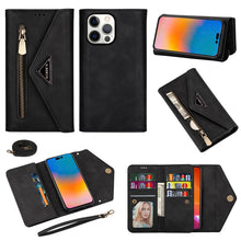 Load image into Gallery viewer, Skin Feel Zipper Horizontal Flip Leather Case, For iPhone 14, For iPhone 14 Max, For iPhone 14 Pro, For iPhone 14 Pro Max