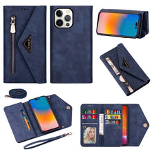 Load image into Gallery viewer, Skin Feel Zipper Horizontal Flip Leather Case, For iPhone 14, For iPhone 14 Max, For iPhone 14 Pro, For iPhone 14 Pro Max