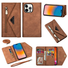 Load image into Gallery viewer, Skin Feel Zipper Horizontal Flip Leather Case, For iPhone 14, For iPhone 14 Max, For iPhone 14 Pro, For iPhone 14 Pro Max
