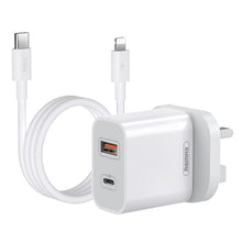 Load image into Gallery viewer, REMAX RP-U68 20W USB+USB-C/Type-C Dual Interface Fast Charger Set, CN Plug, EU Plug, UK Plug, US Plug
