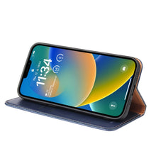 Load image into Gallery viewer, Fierre Shann PU Genuine Leather Texture Leather Phone Case, For iPhone 14, For iPhone 14 Plus, For iPhone 14 Pro, For iPhone 14 Pro Max