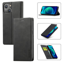 Load image into Gallery viewer, LC.IMEEKE Strong Magnetic Leather Phone Case with Holder &amp; Card Slots &amp; Wallet, For iPhone 14 Pro Max, For iPhone 14 Pro, For iPhone 14 Plus, For iPhone 14