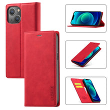 Load image into Gallery viewer, LC.IMEEKE Strong Magnetic Leather Phone Case with Holder &amp; Card Slots &amp; Wallet, For iPhone 14 Pro Max, For iPhone 14 Pro, For iPhone 14 Plus, For iPhone 14