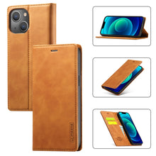 Load image into Gallery viewer, LC.IMEEKE Strong Magnetic Leather Phone Case with Holder &amp; Card Slots &amp; Wallet, For iPhone 14 Pro Max, For iPhone 14 Pro, For iPhone 14 Plus, For iPhone 14