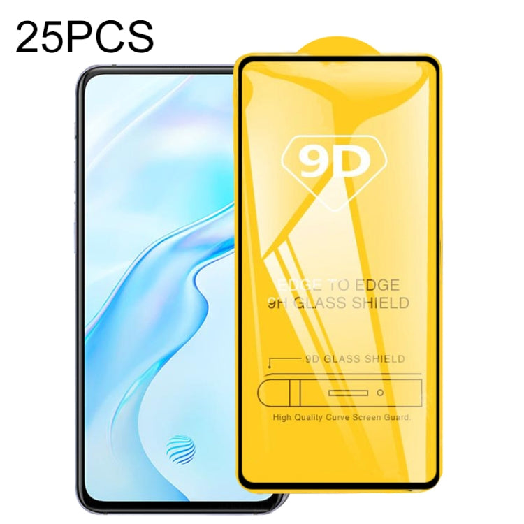 25 PCS 9D Full Glue Full Screen Tempered Glass Film