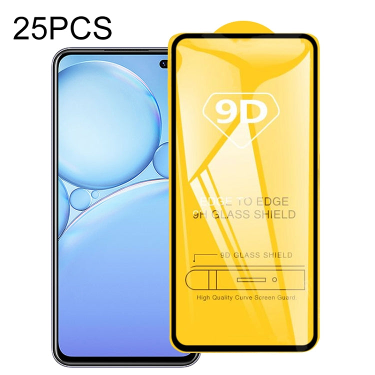 25 PCS 9D Full Glue Full Screen Tempered Glass Film