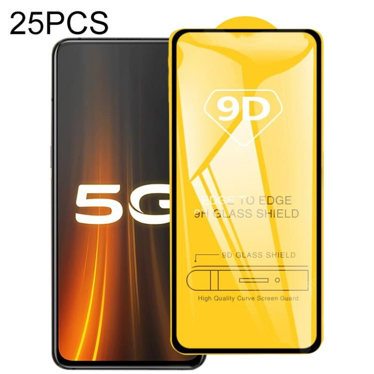 25 PCS 9D Full Glue Full Screen Tempered Glass Film