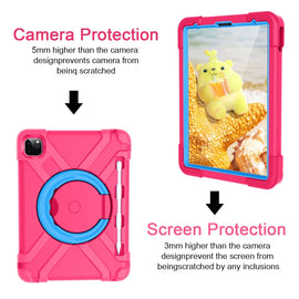 PC + Silicone Shockproof Combination Case with 360 Degree Rotating Holder & Handle