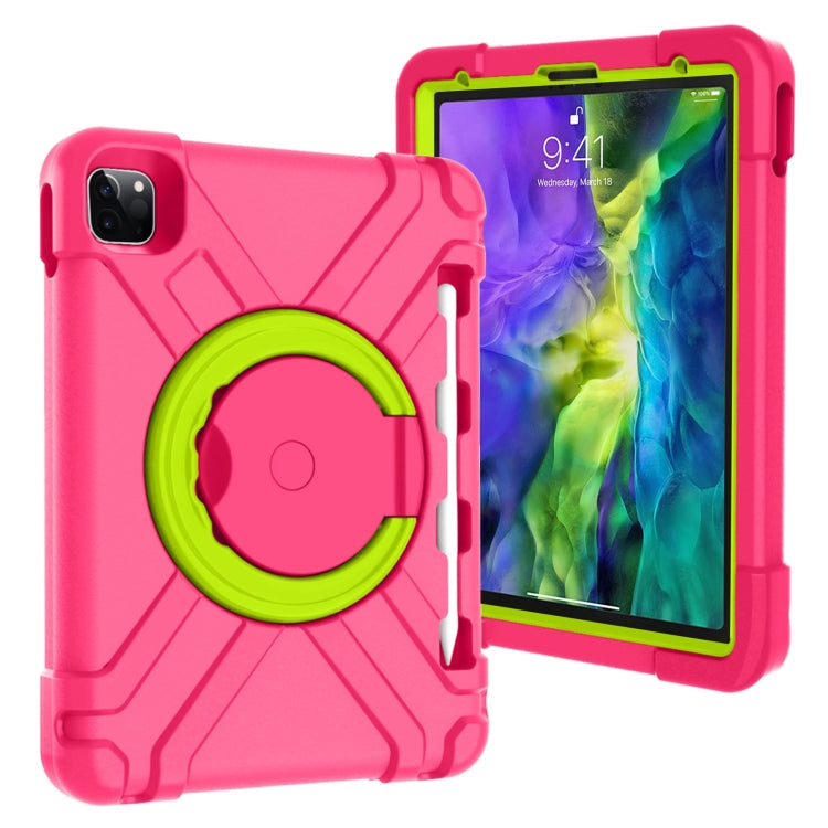 PC + Silicone Shockproof Combination Case with 360 Degree Rotating Holder & Handle