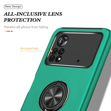 Load image into Gallery viewer, PC + TPU Shockproof Magnetic Phone Case with Invisible Ring Holder, For Xiaomi Poco X4 Pro 5G