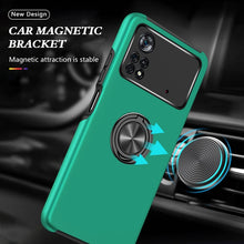 Load image into Gallery viewer, PC + TPU Shockproof Magnetic Phone Case with Invisible Ring Holder, For Xiaomi Poco X4 Pro 5G