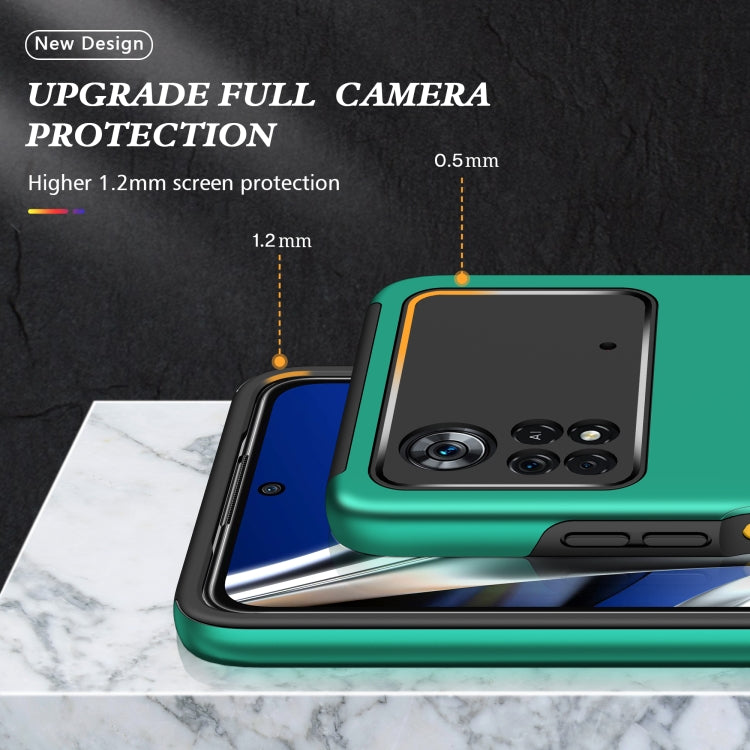 PC + TPU Shockproof Magnetic Phone Case with Invisible Ring Holder, For Xiaomi Poco X4 Pro 5G