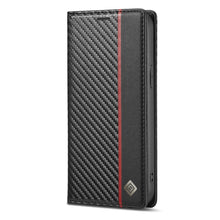 Load image into Gallery viewer, LC.IMEEKE Carbon Fiber PU + TPU Leather Case, For iPhone 14, For iPhone 14 Plus, For iPhone 14 Pro, For iPhone 14 Pro Max