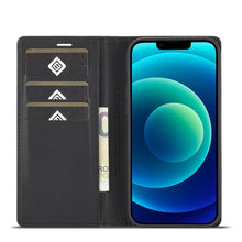 Load image into Gallery viewer, LC.IMEEKE Carbon Fiber PU + TPU Leather Case, For iPhone 14, For iPhone 14 Plus, For iPhone 14 Pro, For iPhone 14 Pro Max