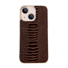 Load image into Gallery viewer, Genuine Leather Pinshang Series Nano Electroplating Phone Case, For iPhone 14, For iPhone 14 Plus, For iPhone 14 Pro, For iPhone 14 Pro Max, For iPhone 13, For iPhone 13 Pro, For iPhone 13 Pro Max