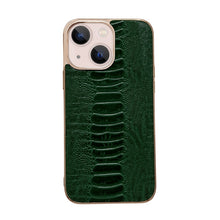 Load image into Gallery viewer, Genuine Leather Pinshang Series Nano Electroplating Phone Case, For iPhone 14, For iPhone 14 Plus, For iPhone 14 Pro, For iPhone 14 Pro Max, For iPhone 13, For iPhone 13 Pro, For iPhone 13 Pro Max
