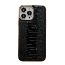 Load image into Gallery viewer, Genuine Leather Pinshang Series Nano Electroplating Phone Case, For iPhone 14, For iPhone 14 Plus, For iPhone 14 Pro, For iPhone 14 Pro Max, For iPhone 13, For iPhone 13 Pro, For iPhone 13 Pro Max