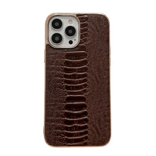 Load image into Gallery viewer, Genuine Leather Pinshang Series Nano Electroplating Phone Case, For iPhone 14, For iPhone 14 Plus, For iPhone 14 Pro, For iPhone 14 Pro Max, For iPhone 13, For iPhone 13 Pro, For iPhone 13 Pro Max