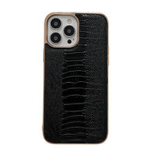 Load image into Gallery viewer, Genuine Leather Pinshang Series Nano Electroplating Phone Case, For iPhone 14, For iPhone 14 Plus, For iPhone 14 Pro, For iPhone 14 Pro Max, For iPhone 13, For iPhone 13 Pro, For iPhone 13 Pro Max