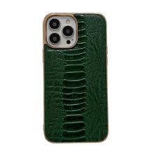Load image into Gallery viewer, Genuine Leather Pinshang Series Nano Electroplating Phone Case, For iPhone 14, For iPhone 14 Plus, For iPhone 14 Pro, For iPhone 14 Pro Max, For iPhone 13, For iPhone 13 Pro, For iPhone 13 Pro Max