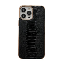 Load image into Gallery viewer, Genuine Leather Pinshang Series Nano Electroplating Phone Case, For iPhone 14, For iPhone 14 Plus, For iPhone 14 Pro, For iPhone 14 Pro Max, For iPhone 13, For iPhone 13 Pro, For iPhone 13 Pro Max